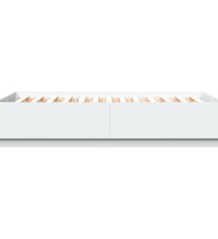 Bettgestell mit LED Weiß 140x200 cm Holzwerkstoff