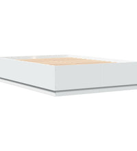 Bettgestell mit LED Weiß 140x200 cm Holzwerkstoff