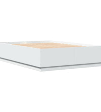 Bettgestell mit LED Weiß 120x200 cm Holzwerkstoff