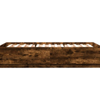 Bettgestell mit LED Räuchereiche 120x200cm Holzwerkstoff