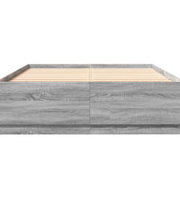 Bettgestell mit LED Grau Sonoma 120x200 cm Holzwerkstoff