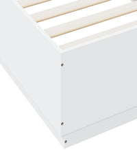 Bettgestell mit LED Weiß 100x200 cm Holzwerkstoff