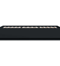Bettgestell mit LED Schwarz 100x200 cm Holzwerkstoff