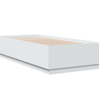 Bettgestell mit LED Weiß 90x200 cm Holzwerkstoff