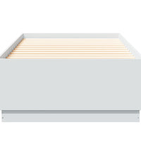 Bettgestell mit LED Weiß 90x200 cm Holzwerkstoff