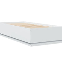 Bettgestell mit LED Weiß 90x200 cm Holzwerkstoff