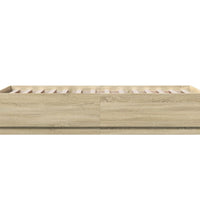 Bettgestell mit LED Sonoma-Eiche 90x200 cm Holzwerkstoff