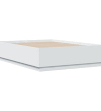 Bettgestell mit LED Weiß 135x190 cm Holzwerkstoff