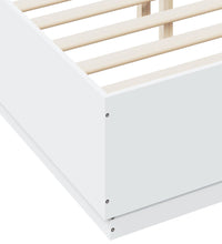 Bettgestell mit LED Weiß 135x190 cm Holzwerkstoff