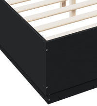 Bettgestell mit LED Schwarz 135x190 cm Holzwerkstoff