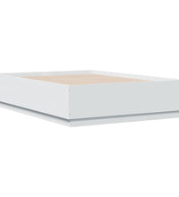 Bettgestell mit LED Weiß 120x190 cm Holzwerkstoff