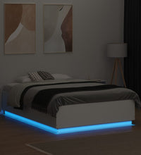 Bettgestell mit LED Weiß 120x190 cm Holzwerkstoff