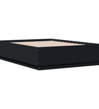 Bettgestell mit LED Schwarz 120x190 cm Holzwerkstoff