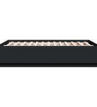Bettgestell mit LED Schwarz 120x190 cm Holzwerkstoff
