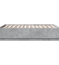 Bettgestell mit LED Betongrau 120x190 cm Holzwerkstoff