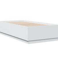 Bettgestell mit LED Weiß 90x190 cm Holzwerkstoff