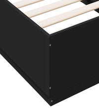 Bettgestell mit LED Schwarz 90x190 cm Holzwerkstoff