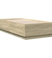 Bettgestell mit LED Sonoma-Eiche 90x190 cm Holzwerkstoff