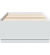 Bettgestell mit LED Weiß 75x190 cm Holzwerkstoff