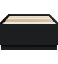 Bettgestell mit LED Schwarz 75x190 cm Holzwerkstoff