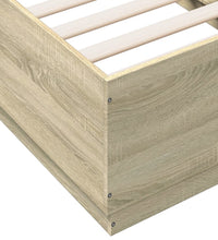 Bettgestell mit LED Sonoma-Eiche 75x190 cm Holzwerkstoff