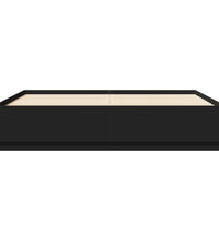 Bettgestell Schwarz 200x200 cm Holzwerkstoff