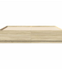 Bettgestell Sonoma-Eiche 200x200 cm Holzwerkstoff