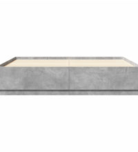 Bettgestell Betongrau 200x200 cm Holzwerkstoff