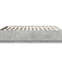 Bettgestell Betongrau 200x200 cm Holzwerkstoff
