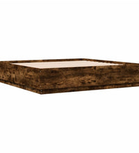 Bettgestell Räuchereiche 200x200 cm Holzwerkstoff