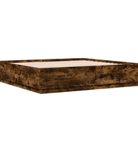 Bettgestell Räuchereiche 200x200 cm Holzwerkstoff