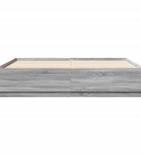 Bettgestell Grau Sonoma 200x200 cm Holzwerkstoff