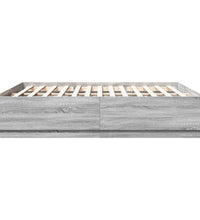 Bettgestell Grau Sonoma 200x200 cm Holzwerkstoff