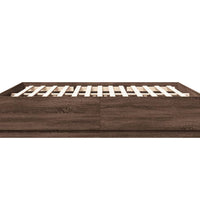 Bettgestell Braun Eichen-Optik 200x200 cm Holzwerkstoff