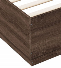 Bettgestell Braun Eichen-Optik 200x200 cm Holzwerkstoff