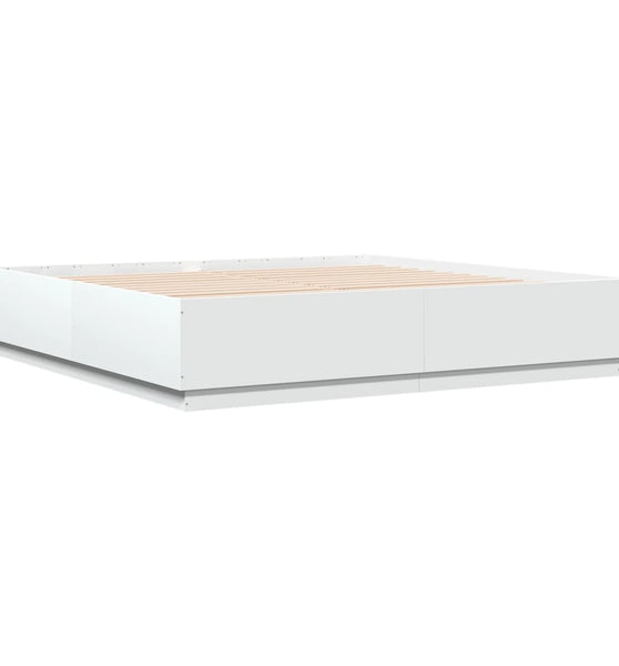 Bettgestell Weiß 180x200 cm Holzwerkstoff