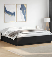 Bettgestell Schwarz 180x200 cm Holzwerkstoff