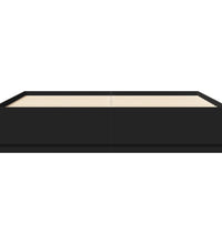 Bettgestell Schwarz 180x200 cm Holzwerkstoff