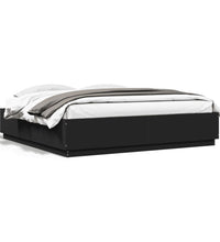 Bettgestell Schwarz 180x200 cm Holzwerkstoff