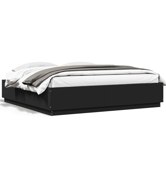 Bettgestell Schwarz 180x200 cm Holzwerkstoff