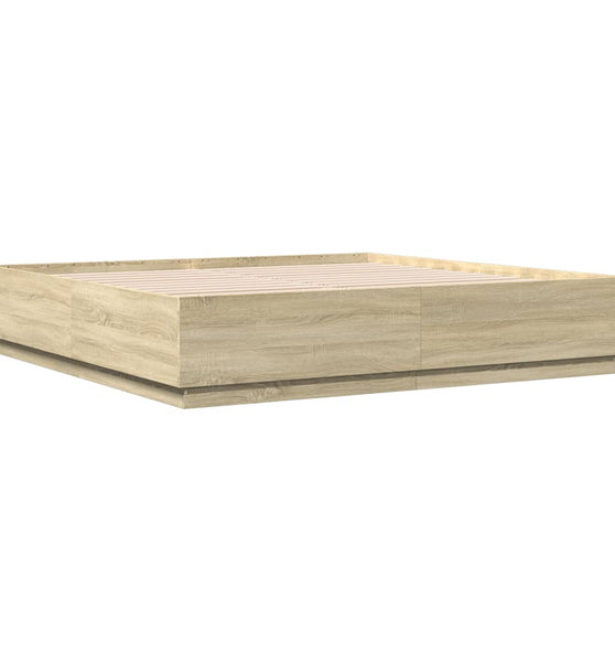 Bettgestell Sonoma-Eiche 180x200 cm Holzwerkstoff