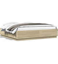 Bettgestell Sonoma-Eiche 180x200 cm Holzwerkstoff