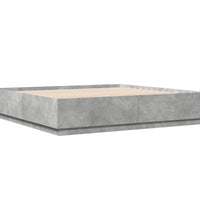 Bettgestell Betongrau 180x200 cm Holzwerkstoff