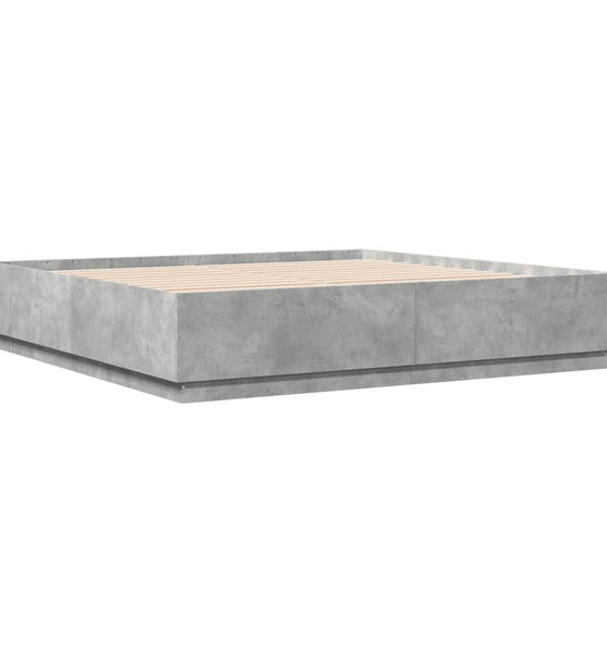 Bettgestell Betongrau 180x200 cm Holzwerkstoff