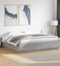 Bettgestell Grau Sonoma 180x200 cm Holzwerkstoff