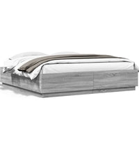 Bettgestell Grau Sonoma 180x200 cm Holzwerkstoff