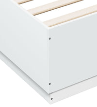 Bettgestell Weiß 160x200 cm Holzwerkstoff