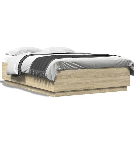 Bettgestell Sonoma-Eiche 160x200 cm Holzwerkstoff