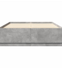 Bettgestell Betongrau 160x200 cm Holzwerkstoff