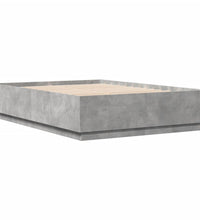 Bettgestell Betongrau 160x200 cm Holzwerkstoff